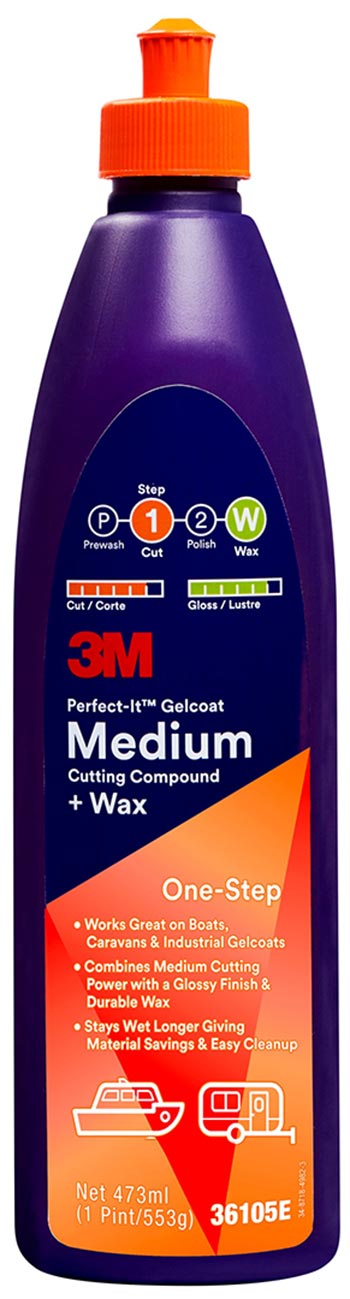 3M Perfect-It Gelcoat Medium Cutting Compound + Wax