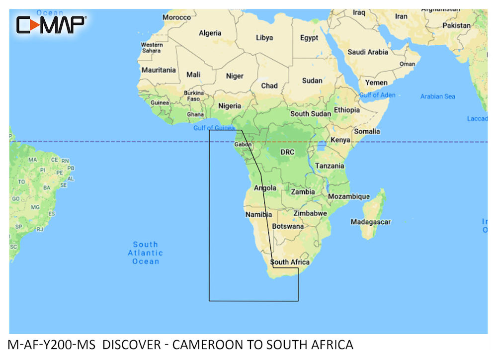 C-MAP DISCOVER:  M-AF-Y200-MS  Cameroon to South Africa