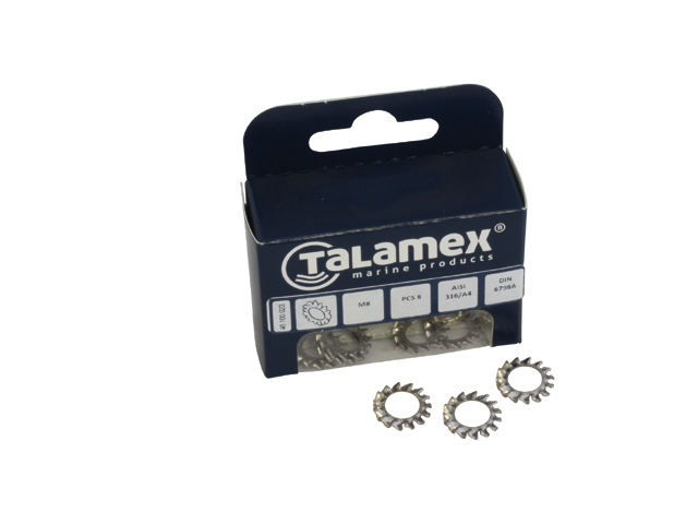 Talamex Edelstahl Fächerscheibe DIN6798 A (versch. Größen)