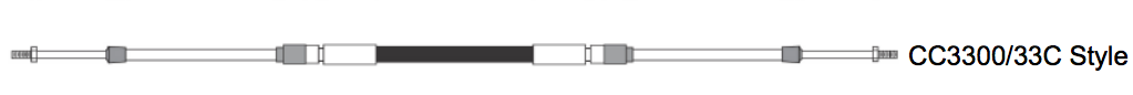 Seastar CC330 Motor Fernbediezug extra stark Niro Endfittings (versch. Längen)