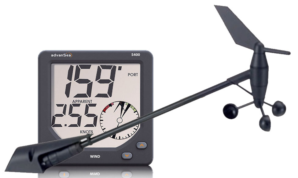 AdvanSea S400 WIND Digital Set mit Anzeige, Masttopgeber und Kabel