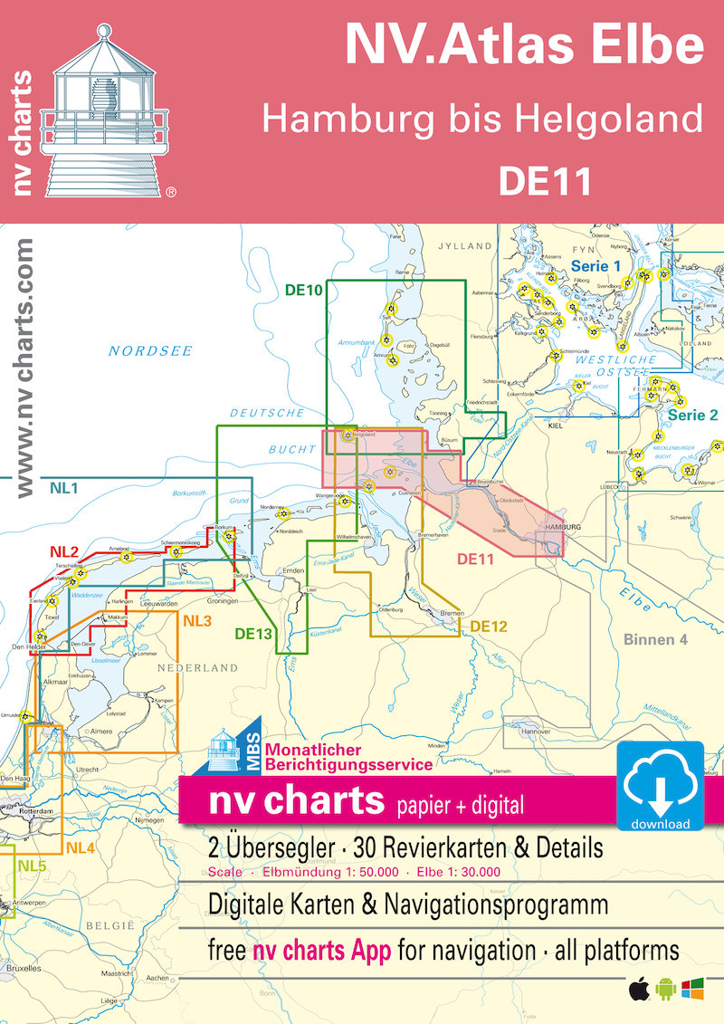 NV Kombipack Atlas DE 11 Elbe - Helgoland bis Hamburg
