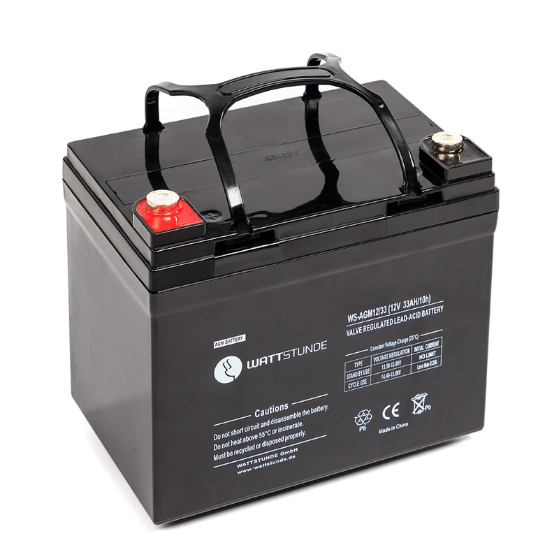 Wattstunde AGM12-33 Akku 12V VRLA AGM Batterie 33Ah C20