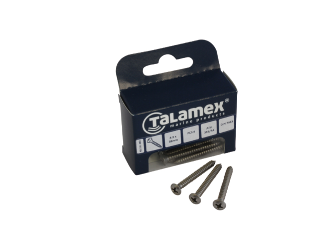Talamex Edelstahl Linsensenkblechschraube mit Kreuzkopf DIN7983 (versch. Größen)