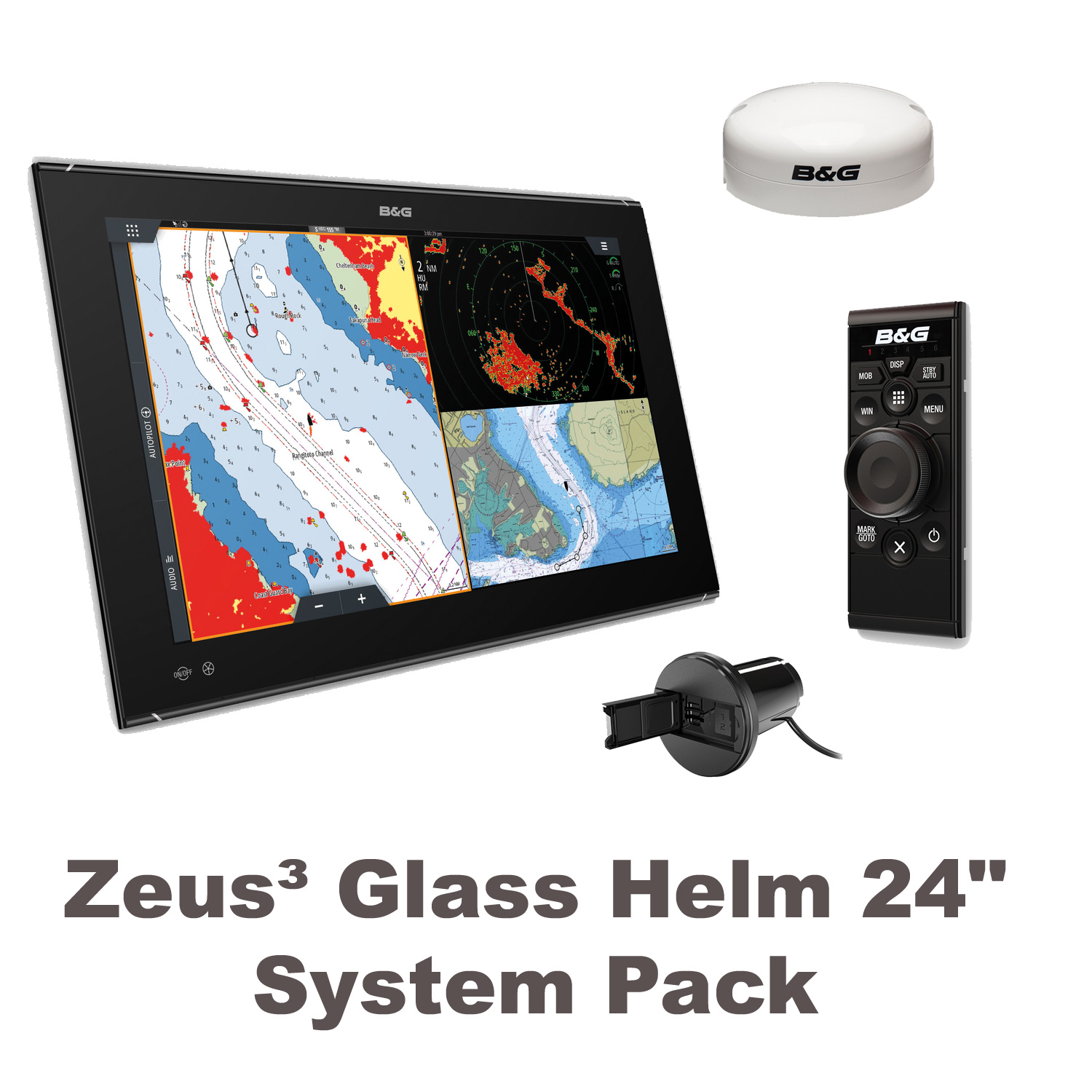B&G Zeus3 Glass Helm 24" System Paket