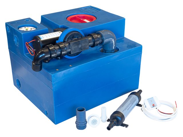 Albin Abwassertank System mit Diaphragmapumpe 47l