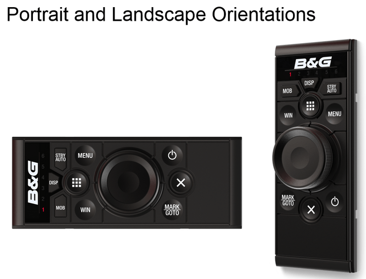 B&G ZC2 Fernbedienung für Zeus2 und Zeus Glass Helm Systeme (Portrait und Landscape)
