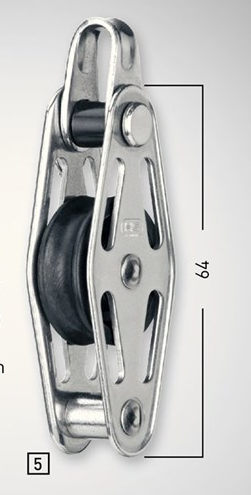 Sprenger 6mm Gleitlagerblock einfach mit Bügel und Hundsfott
