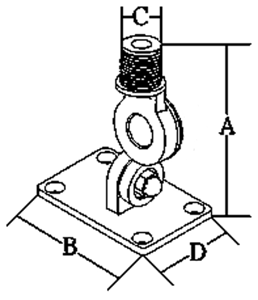 allpa-niro-verstellbarer-antennefuss-fussmontage-a-138mm-b-92mm-c-25mm-d-52mm