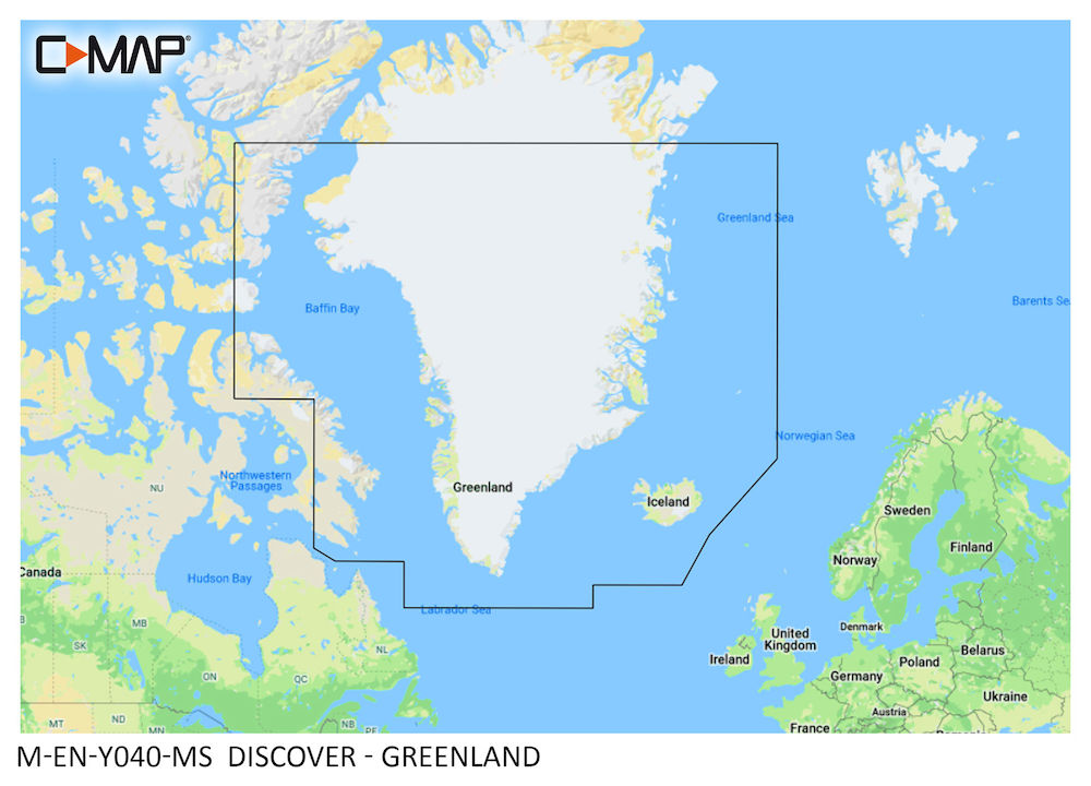C-MAP DISCOVER:  M-EN-Y040-MS  Greenland