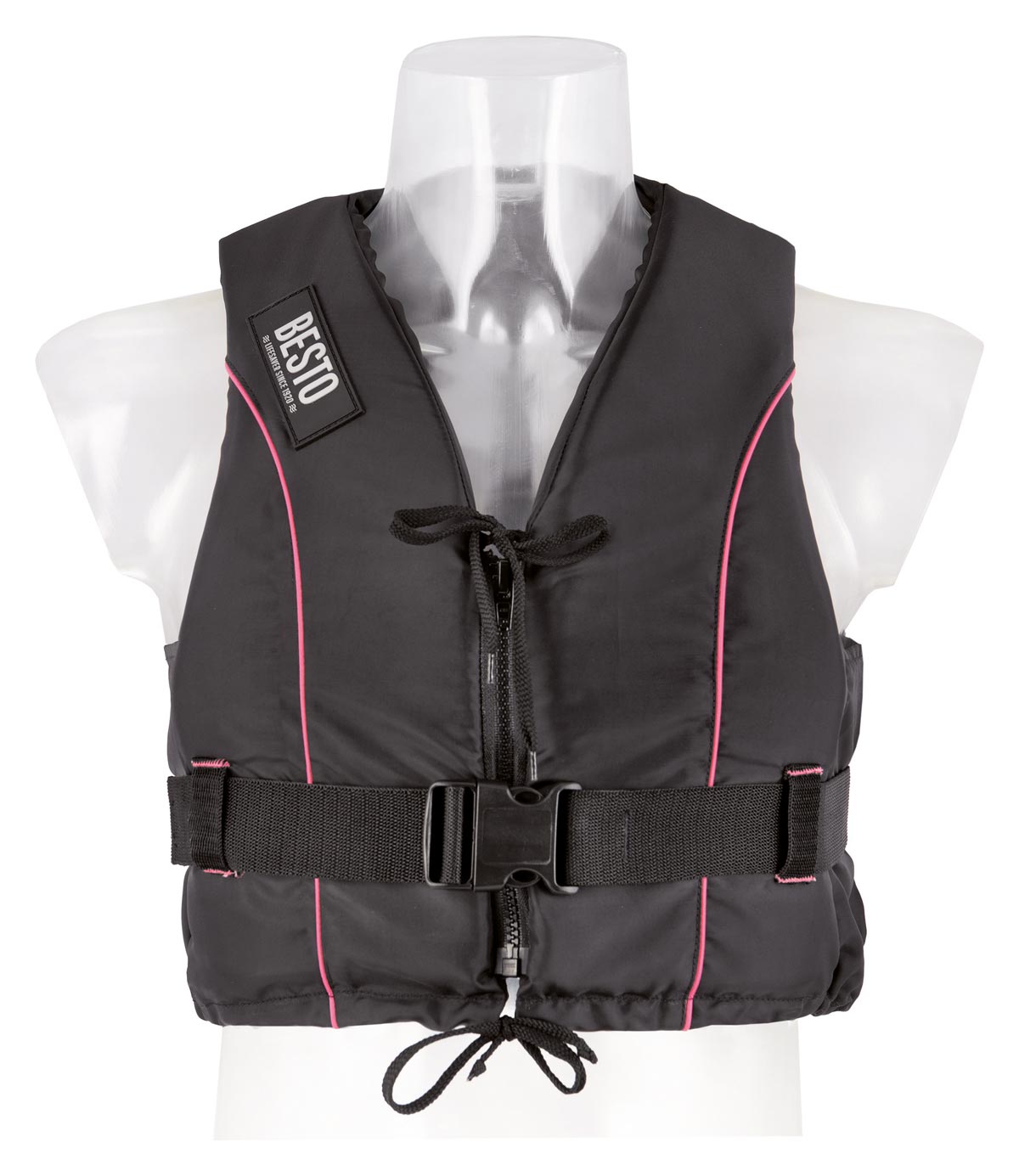Besto Dinghy Zipper 50N Auftriebsweste schwarz/pink