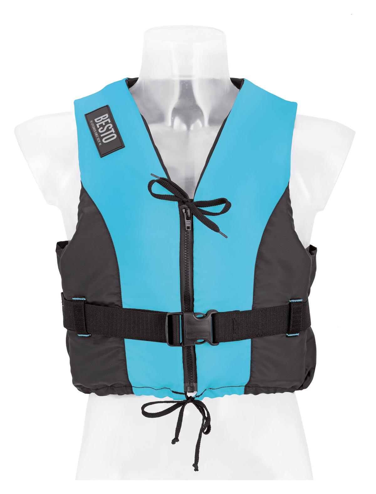 Besto Dinghy Zipper 50N Aqua/schwarz (versch. Größen)