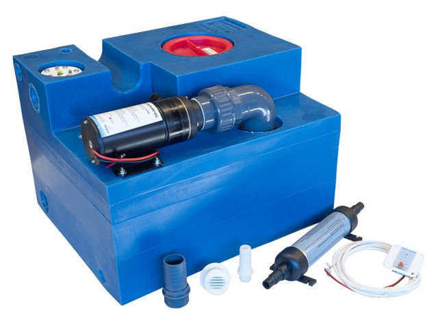Albin Abwassertank System mit Zerhackerpumpe 47l mit 24V