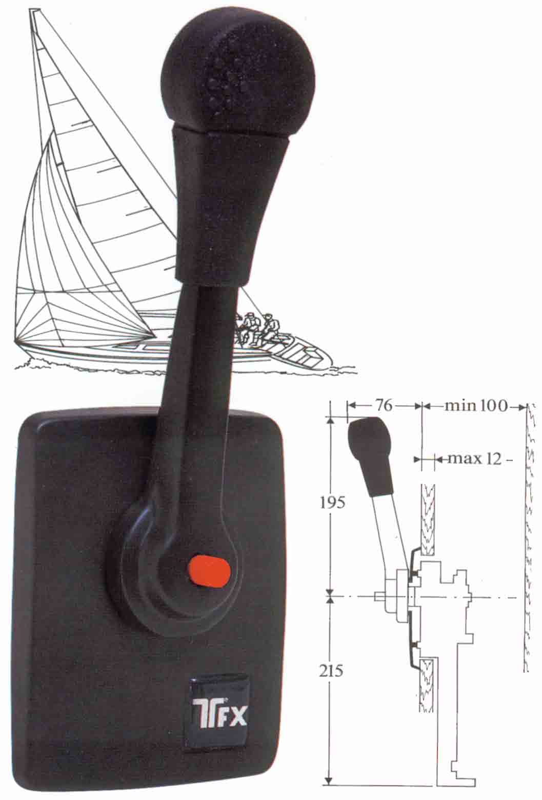 einhebel-fernbedienung-b80-tr-seitenmontage-mit-grauem-knopf-fur-gebrauch-mit-nur-1-kabel