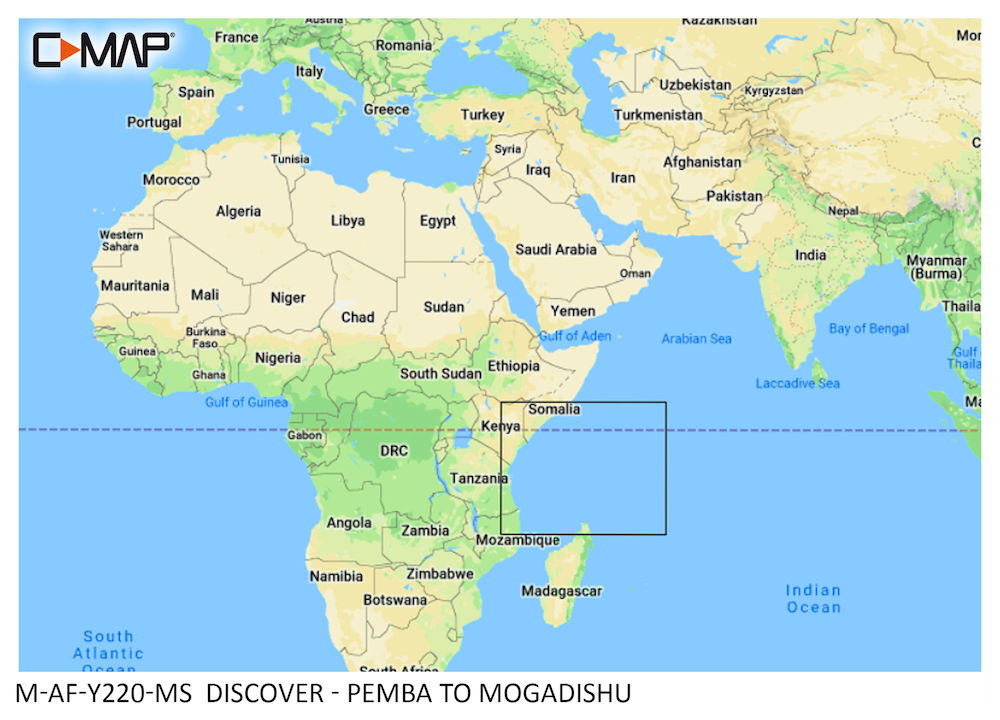 C-MAP DISCOVER:  M-AF-Y220-MS  Pemba to Mogadishu