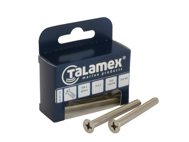 Talamex Edelstahl Senkschraube mit Kreuzschlitz DIN965