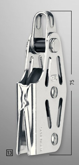 Sprenger 6mm Gleitlager V-Klemmenblock einfach mit Bügel und Hundsfott