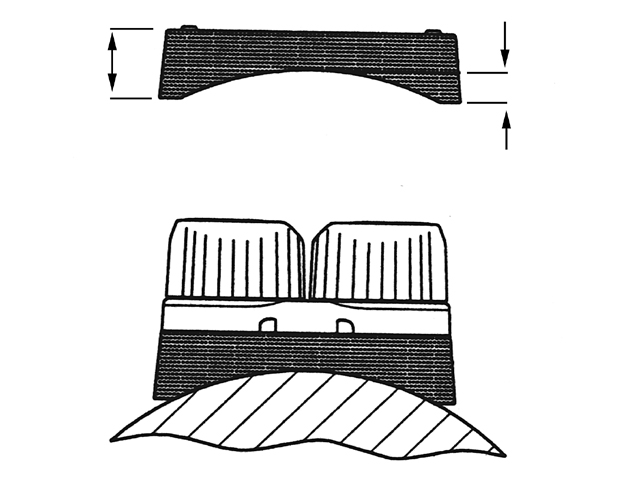 Ronstan Basis gewölbt für C & T-Cleat Medium