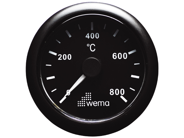 Wema Temperaturanzeige Auspuff schwarz