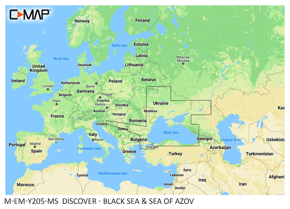 C-MAP DISCOVER:  M-EM-Y205-MS   Black Sea & Sea of Azov