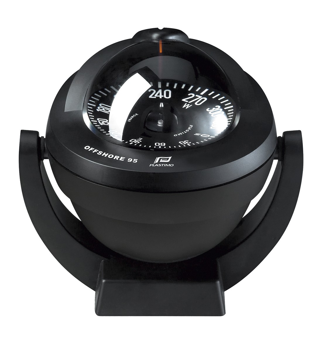 Plastimo Kompass Offshore 95 - Bügelversionen flache Rose schwarz