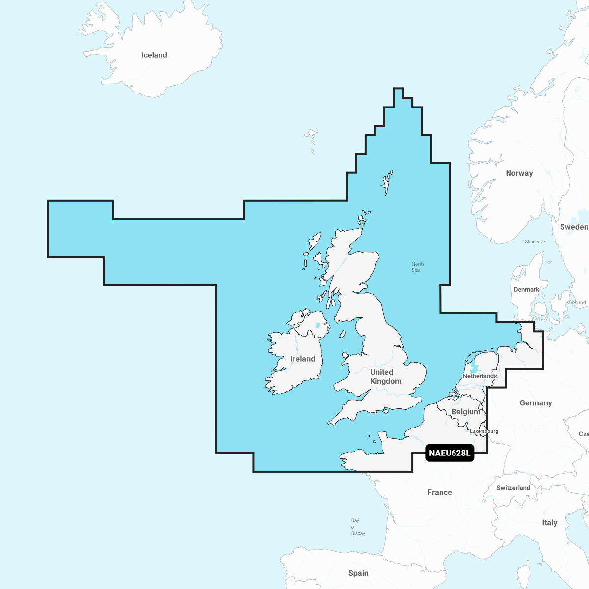 Navionics+ Seekarte UK, Ireland & Holland (NAEU628L)