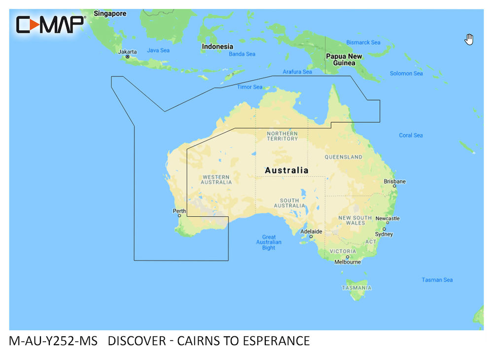 C-MAP DISCOVER:  M-AU-Y252-MS  Cairns to Esperance
