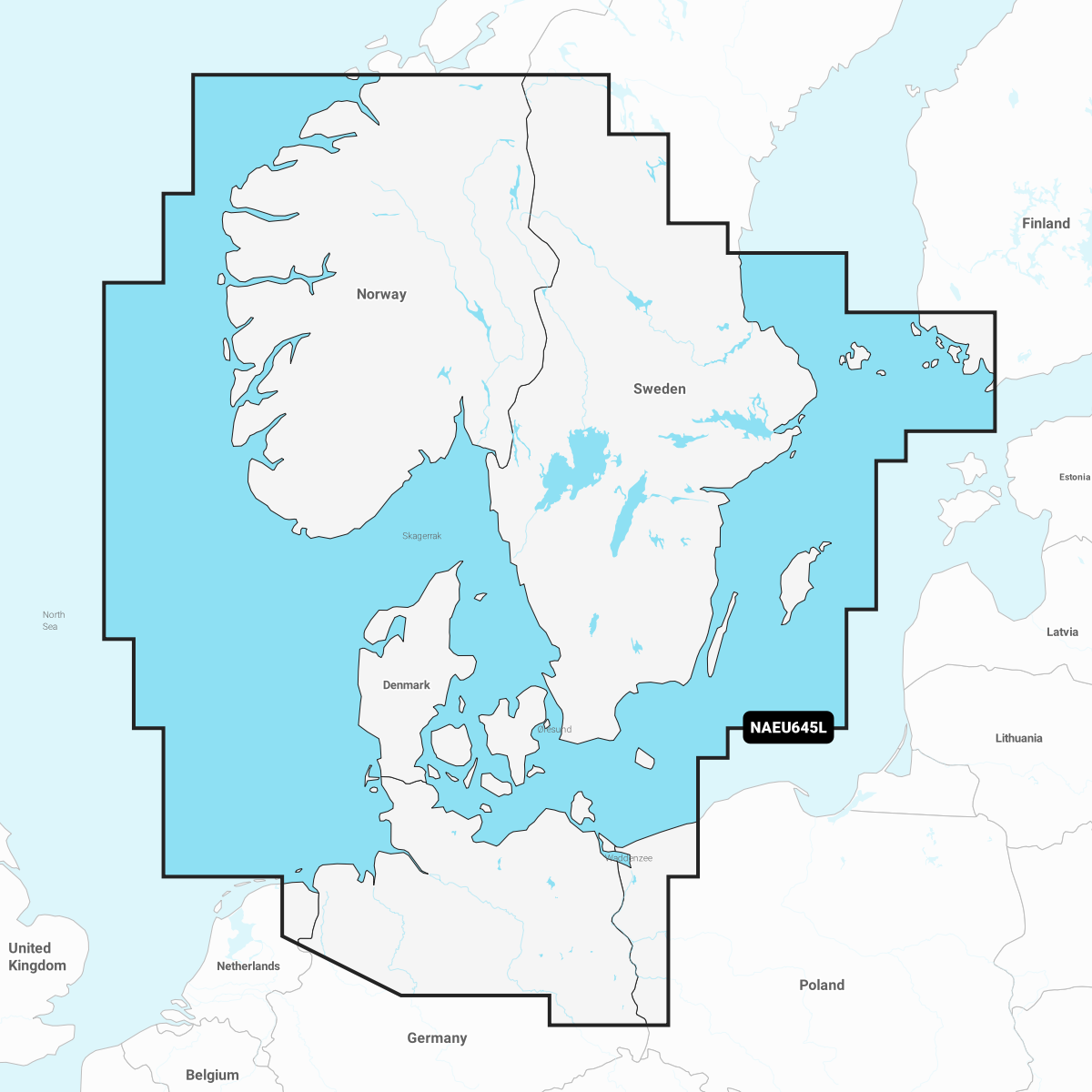 Navionics Platinum+ Seekarte Skagerrak & Kattegat (NAEU645L)