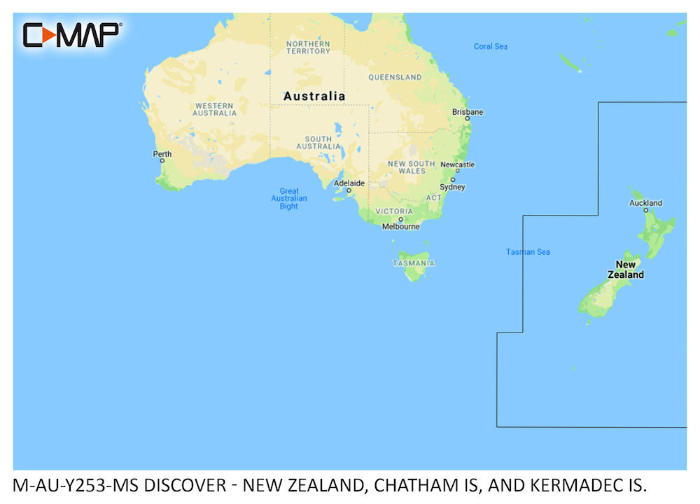 C-MAP DISCOVER:  M-AU-Y253-MS  New Zealand, Chatham Is, and Kermadec Is.