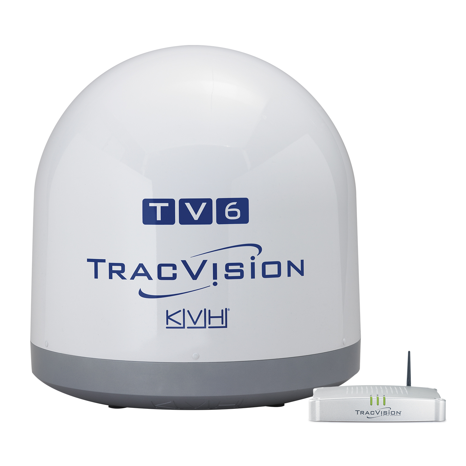 KVH TracVision TV6 mit IP-TV-Hub B & autom. Skew-Einstellungen