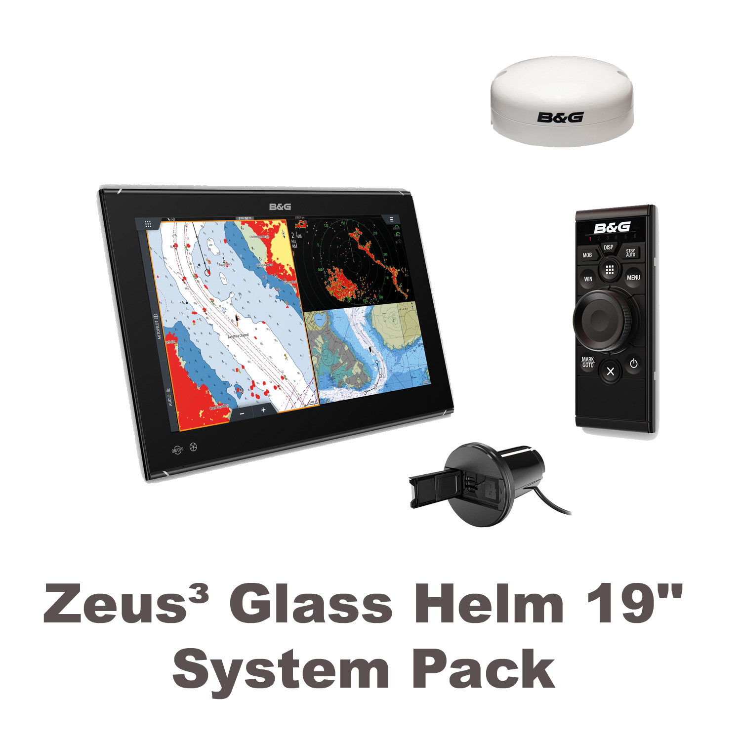 B&G Zeus3 Glass Helm 19" System Paket