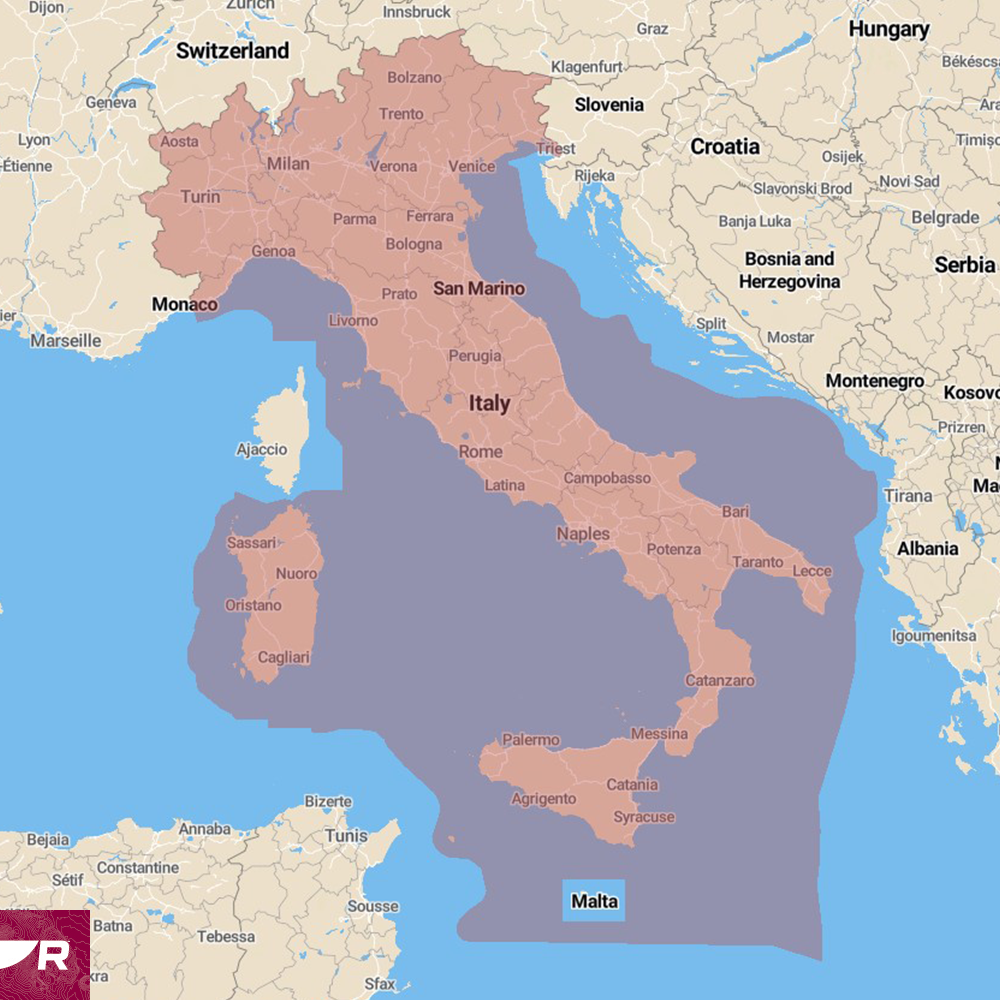 Raymarine Lighthouse Seekarte Italien (R70794-ITA)