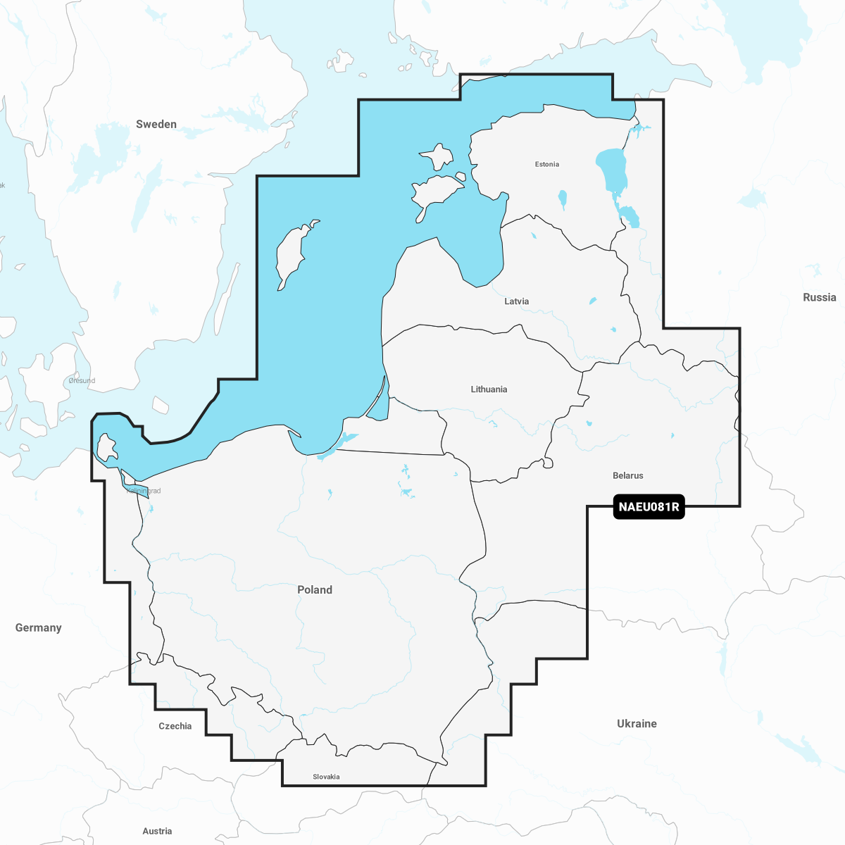 Navionics Platinum+ Seekarte Baltic Sea East Coast (NPEU081R)