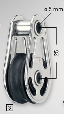Sprenger 6mm Gleitlagerblock einfach mit Hohlachsen