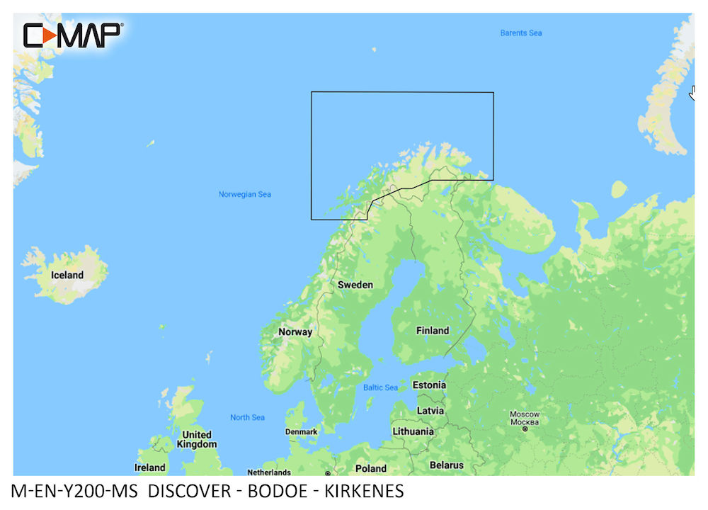 C-MAP DISCOVER:  M-EN-Y200-MS  Bodoe - Kirkenes