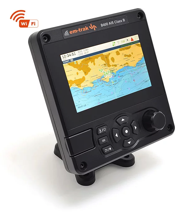 em-trak AIS Transceiver B400 mit Kartendisplay