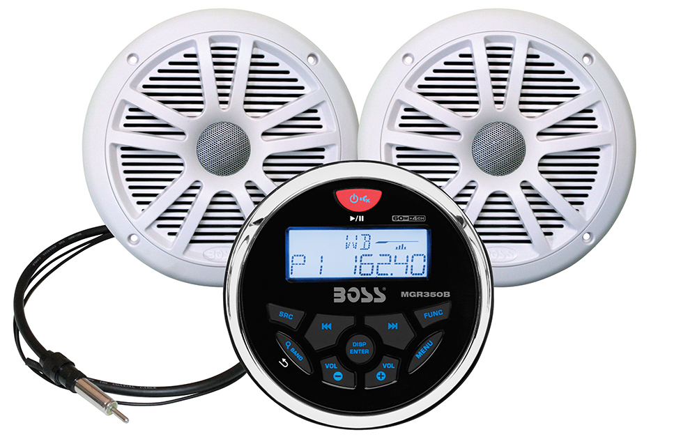 Boss Audio Set Multimedia Receiver und Boxen (versch. Farben)
