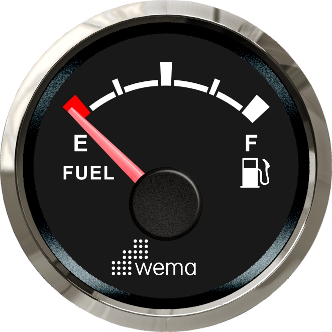 Wema NMEA2000 Tankanzeige Treibstoff Silver-Line schwarz