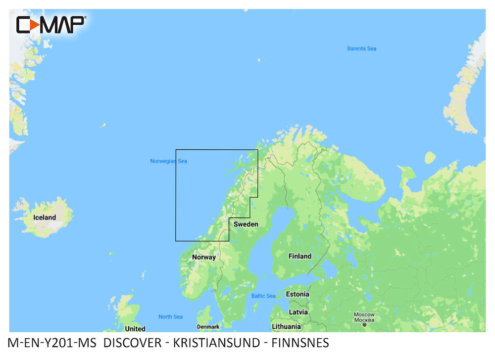 C-MAP DISCOVER:  M-EN-Y201-MS  Kristiansund - Finnsnes