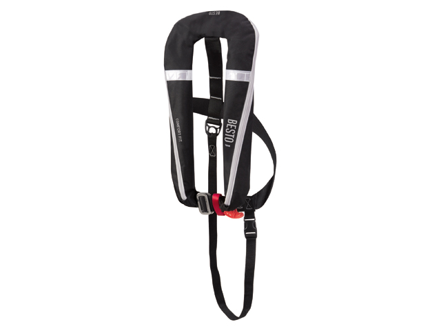 Besto Comfort Fit 165N Automatik Rettungsweste schwarz / grau