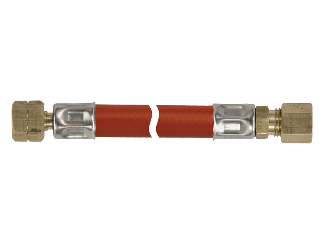 Talamex Gasschlauch Gasleitung 1/4 LH-ÜM x 8mm RVS (versch. Längen)