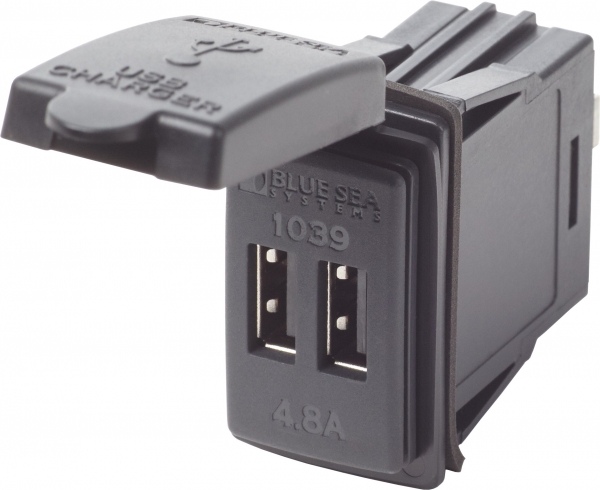 Blue Sea BS 1039 2-fach USB Steckdose passend für Contura Panele