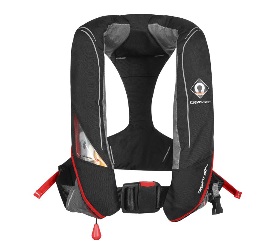 Crewsaver CrewFit 180 Pro Automatik schwarz / rot