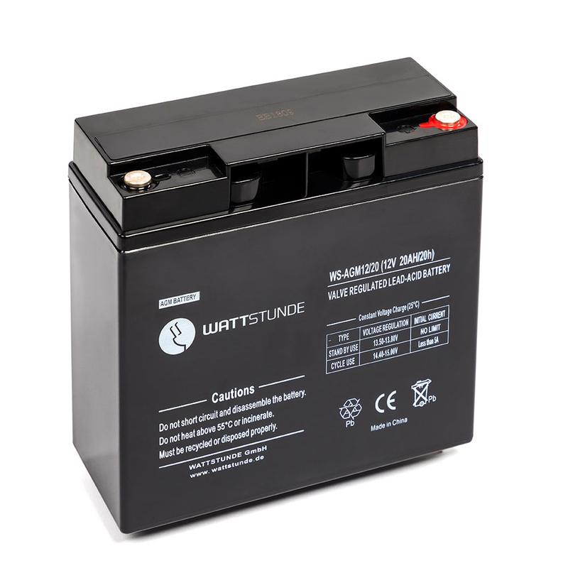 Wattstunde AGM12-20 Akku 12V VRLA AGM Batterie 20Ah C20