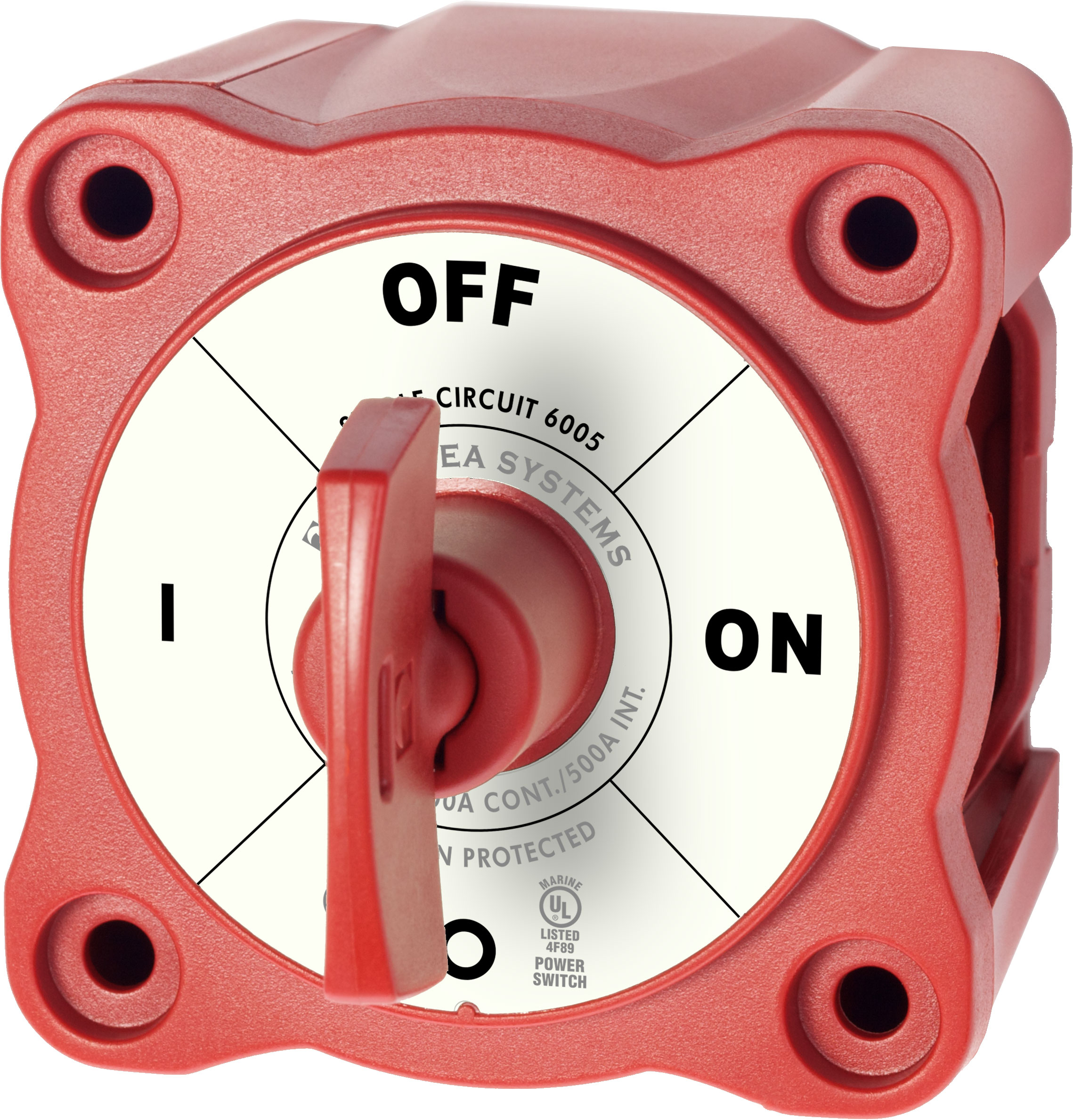 BlueSea Manuelle Batterieschalter m-Serie rot Typ 6005