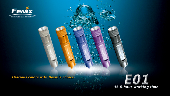 Fenix E01 13 Lumen Taschenlampe für den Schlüsselbund in verschiedenen Farben