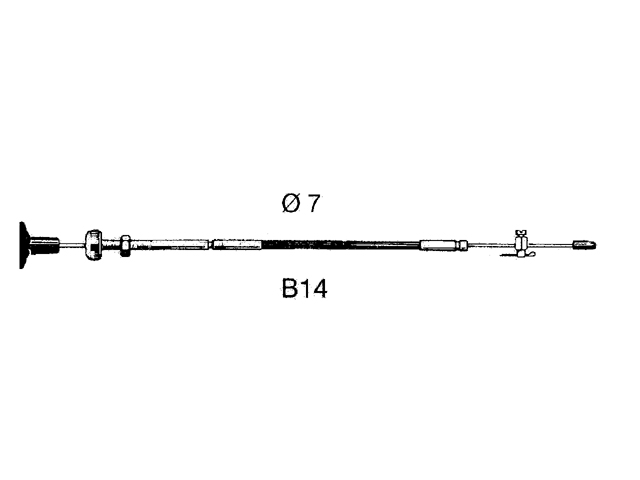 Ultraflex B14 Schalt-/Stoppzug (verschiedene Längen)