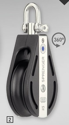 Sprenger 12mm S-Block Nadellager 1 Rolle mit Wirbel