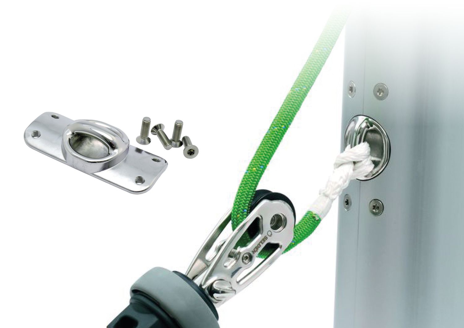 Seldén Mast-Fallauge (Dead-End Beschlag) für max. 14mm Tauwerk (Profile C245 - F305)