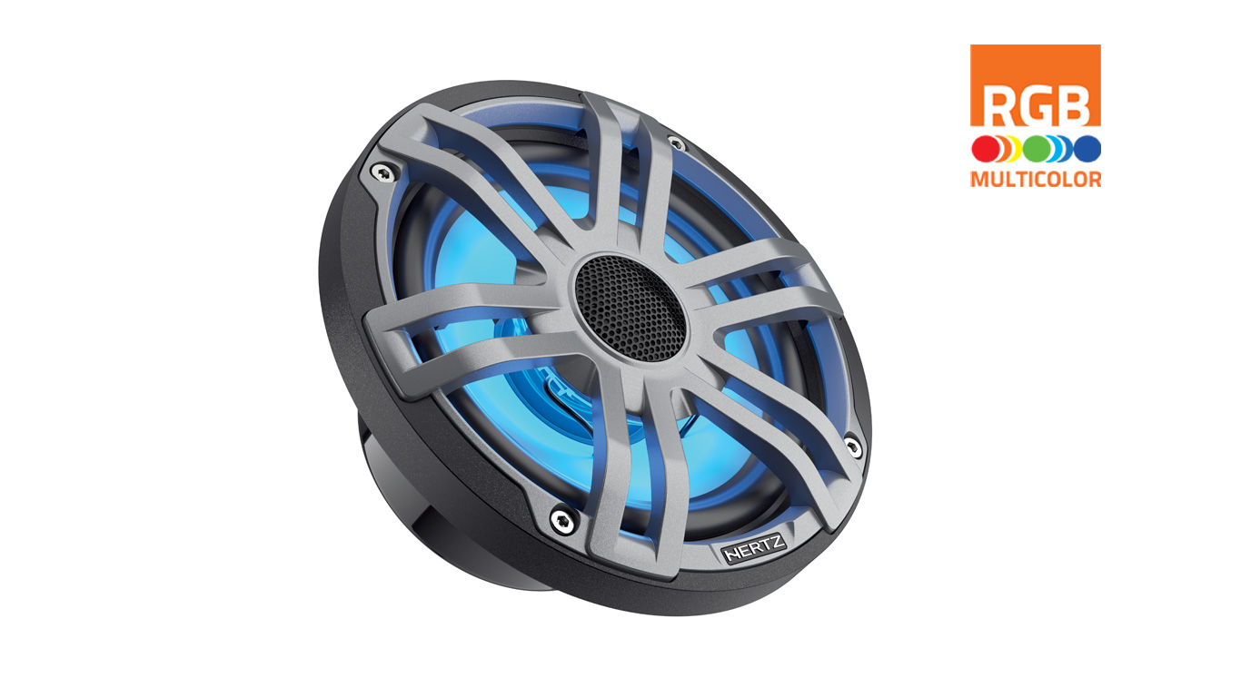 Hertz HEX 6.5 S-LD-G - 6,5'' 4 Ohm 100W Sport Lautsprecherpaar mit LED-Beleuchtung schwarz